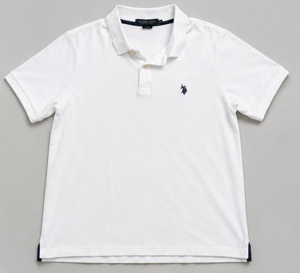 Polo Ralph Lauren Men’s 2XL White Polo Shirt Navy Pony Short Sleeve